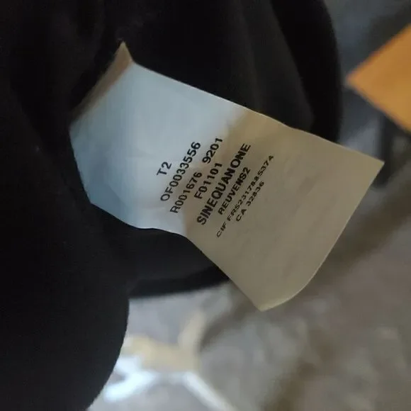 Designer. Sinequonone Paris. black with gold stud Details dress. Size Small - Picture 7 of 9